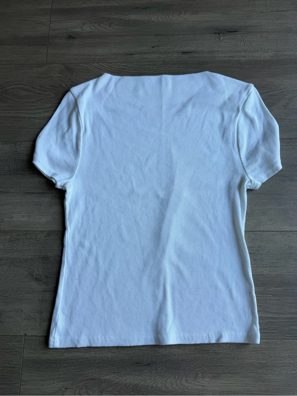 J. Crew Fine-rib fitted boatneck T-shirt - white - size large